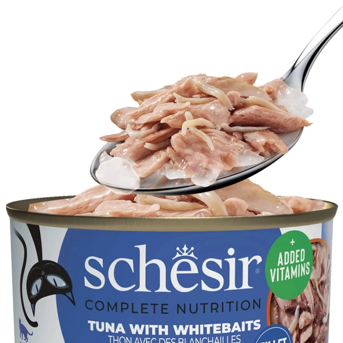 Консерва Schesir тунець з мальками в желе для котів - Зображення 2