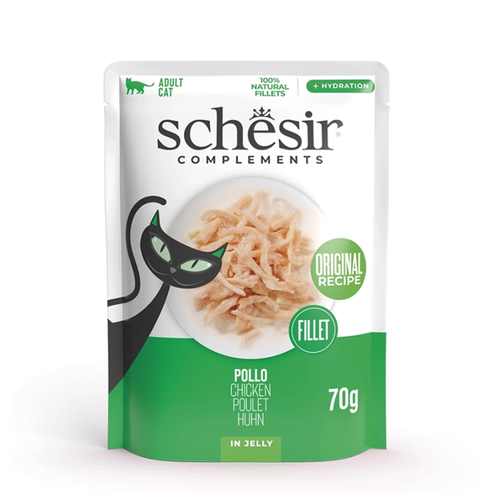 Пауч Schesir куряче філе в желе для котів
