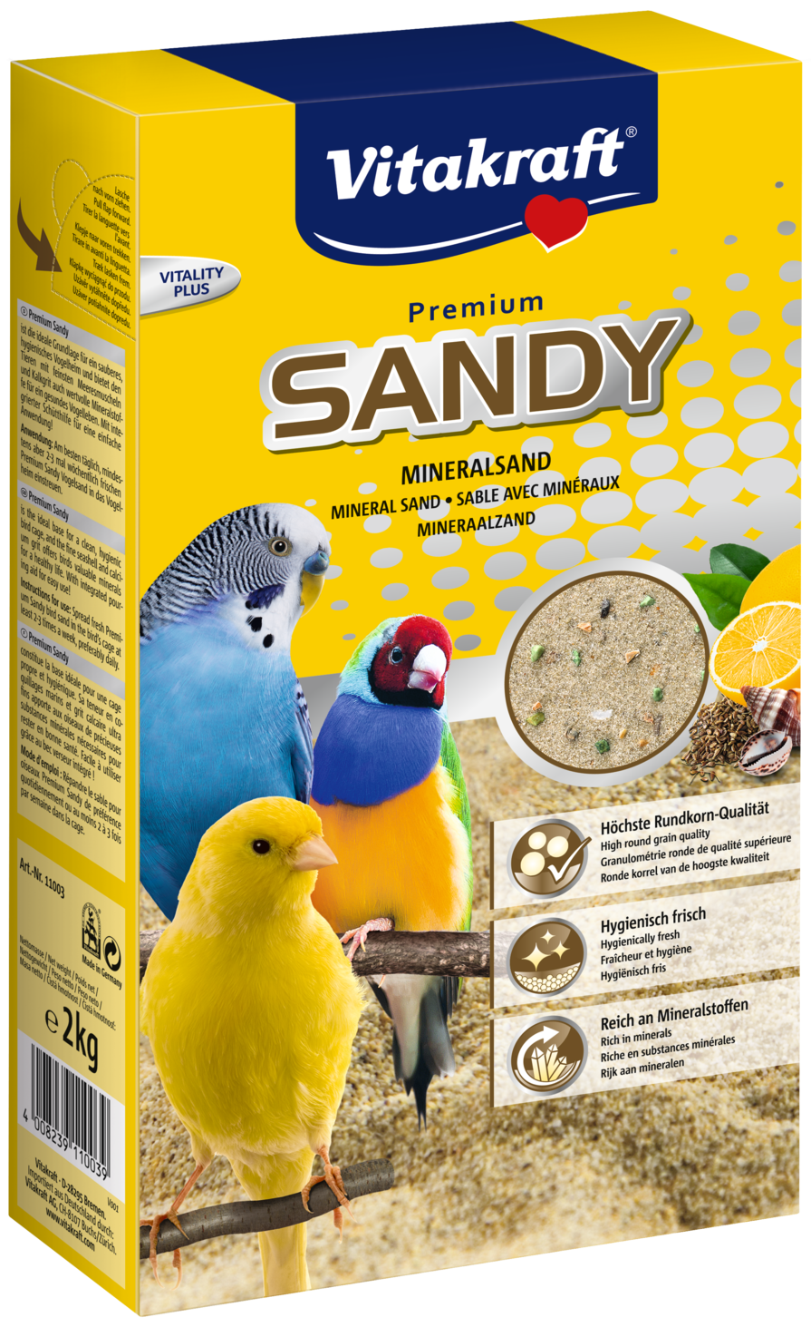 VitaKraft Sandy Mineral Пісок з мінералами для птахів