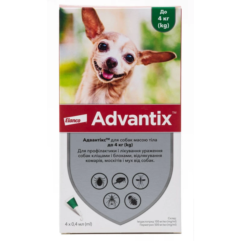 Advantix для собак від бліх та кліщів 1 піпетка