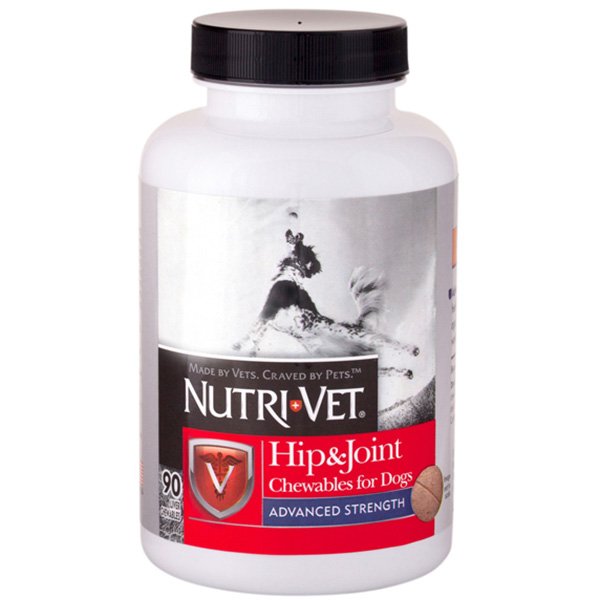 Nutri Vet Hip & Joint Advanced Strength Нутрі-Вет зв'язки та суглоби Хондропротектор для собак 90 таблеток