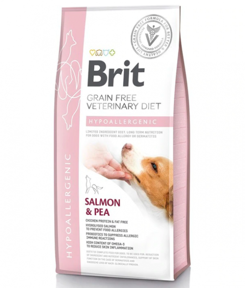 Brit GF VetDiets Dog Hypoallergenic з лососем, горохом і гречкою