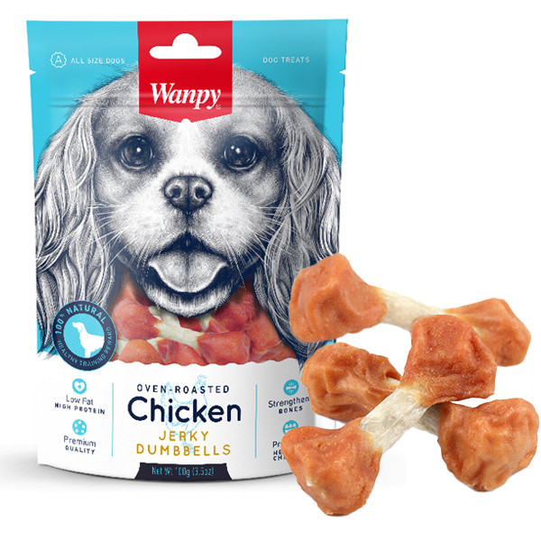 Wanpy Chicken Jerky Dumbbells ласощі для собак
