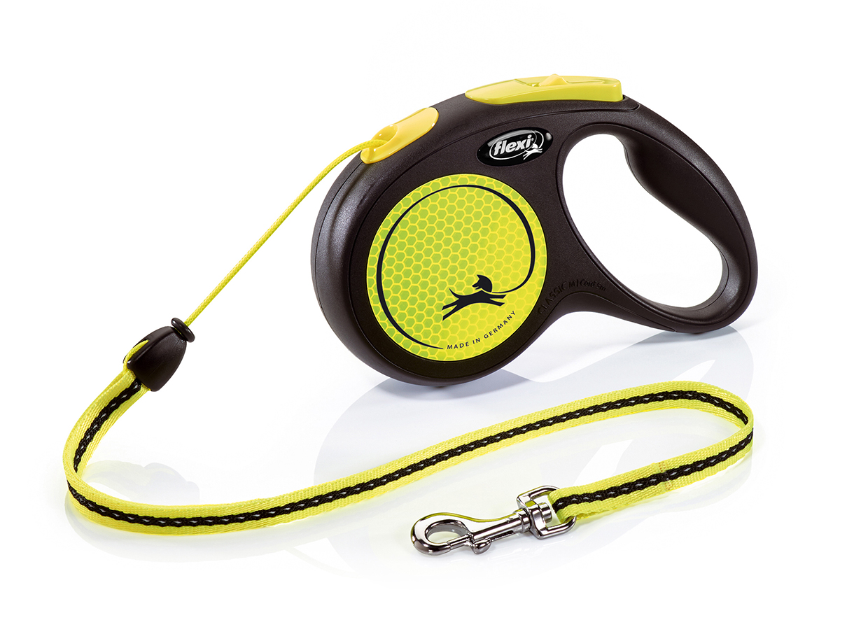Рулетка Flexi з тросом «New Neon» M 5 м / 20 кг