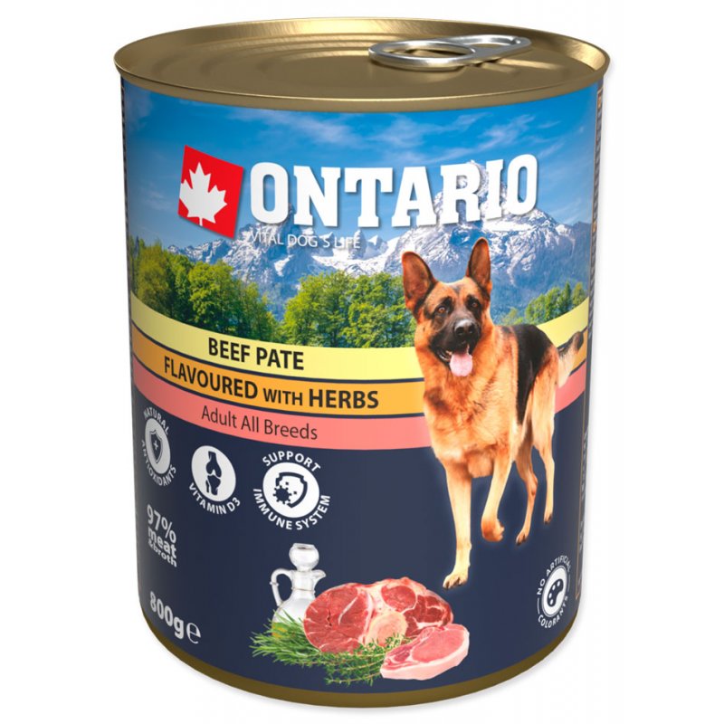 Ontario Dog Beef Pate with Herbs Консерви для собак з яловичиною та травами