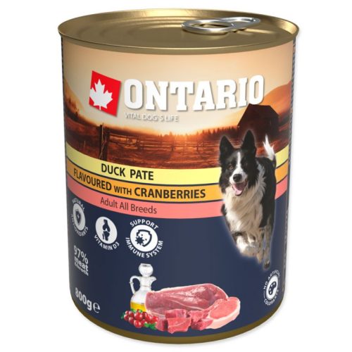 Ontario Dog Duck Pate with Cranberries Консерви для собак з качкою та журавлиною