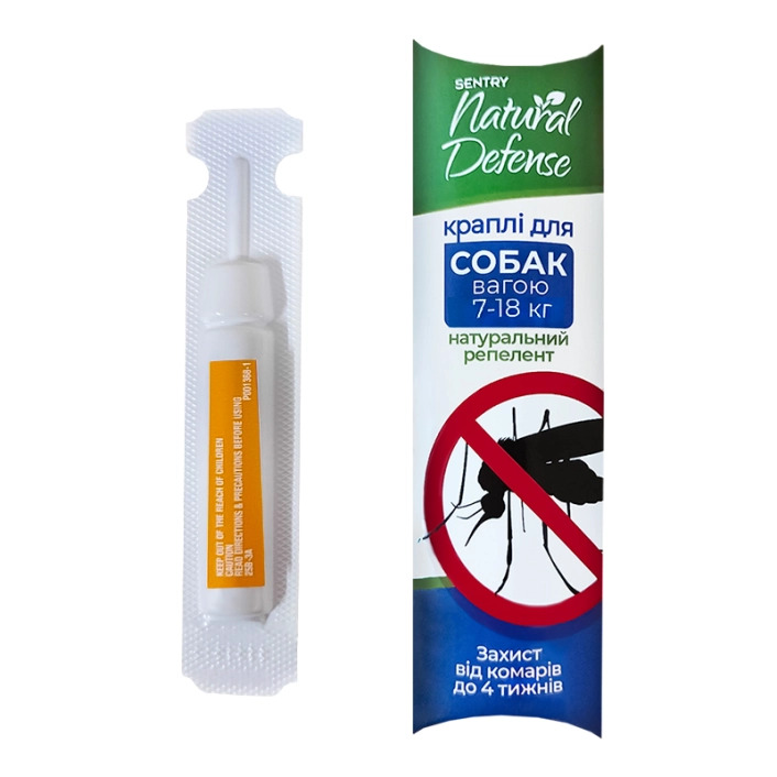 Sentry Natural Defence Краплі для собак від бліх, кліщів та комарів 1 піпетка