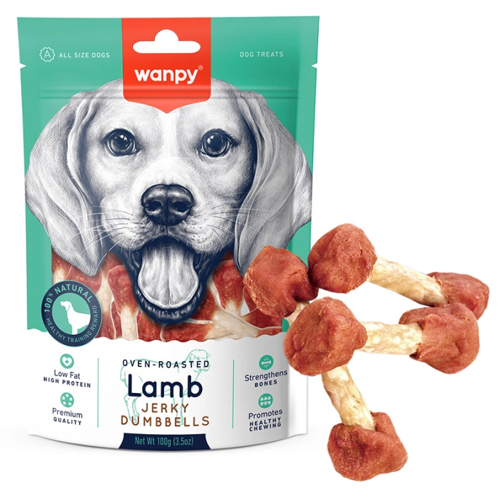 Wanpy Lamb Jerky Dumbell в'ялене ягня кістка-гантель