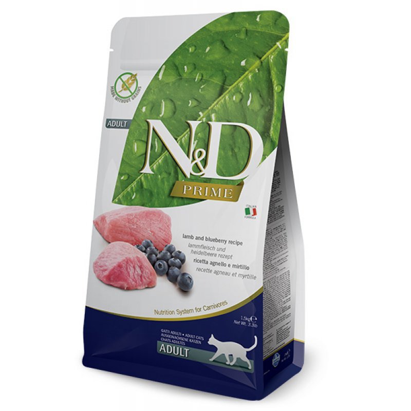 Farmina N&D GF Cat Lamb & Blueberry Adult з ягням та чорницею для дорослих котів
