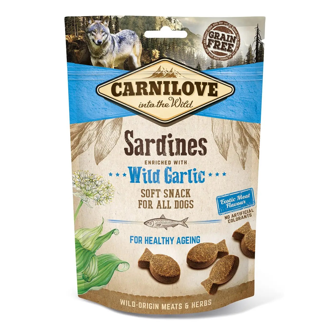 Carnilove Dog Soft Snack із сардиною та черемшею для собак