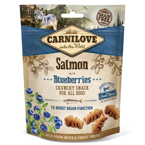 Carnilove Dog Crunchy Snack з лососем і чорницею для собак