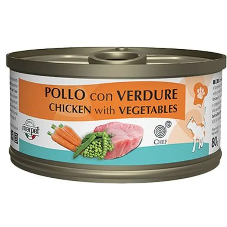 Консерва Marpet Chef курка з овочами для котів, 80г