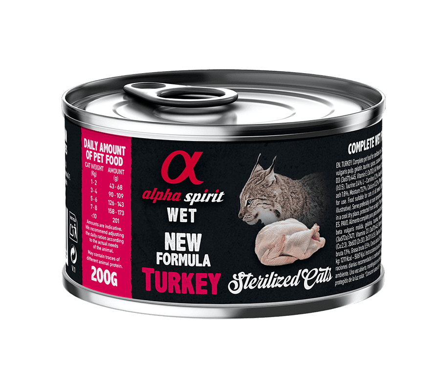 Alpha Spirit WET Turkey Sterilized консерва для стерилізованих котів 200г