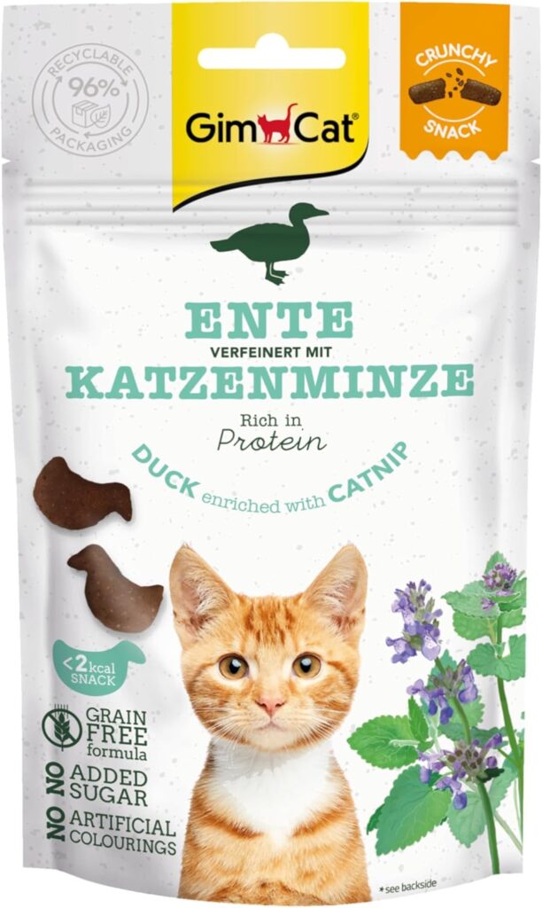 GimCat Crunchy Snacks Duck with Catnip хрусткі снеки для котів з качкою та котячою м'ятою, 50 г
