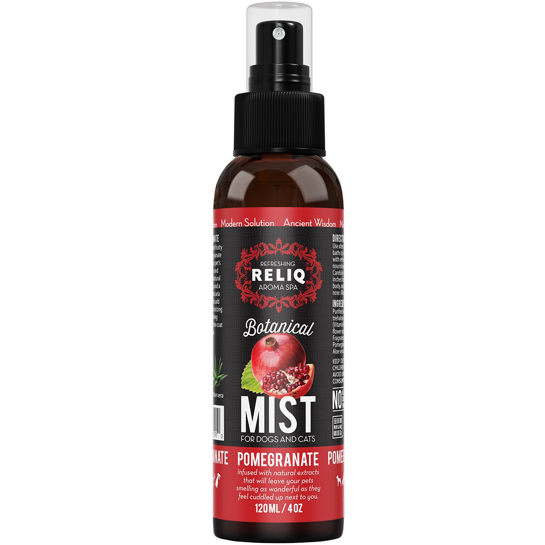 RELIQ Botanical Mist-Pomegranate парфум із гранатом для собак і котів 120мл