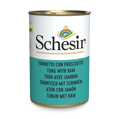 Консерва Schesir Tuna with Ham тунець з шинкою в бульйоні для котів 140г