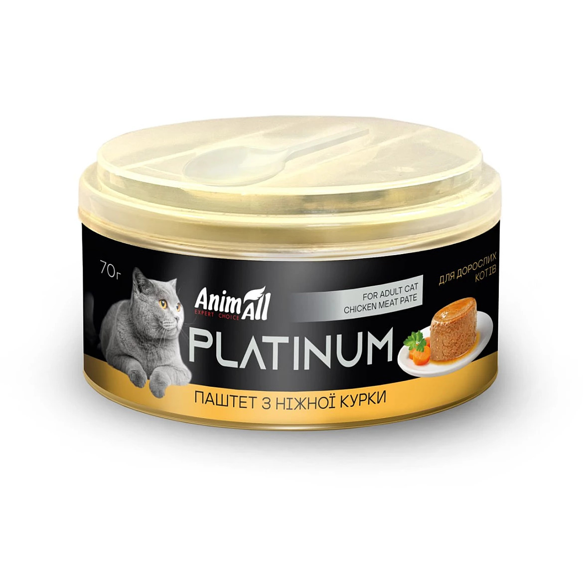 AnimAll Platinum ніжний паштет з курки для котів