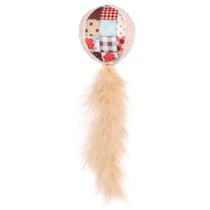Flamingo Vinta Ball with Feathers