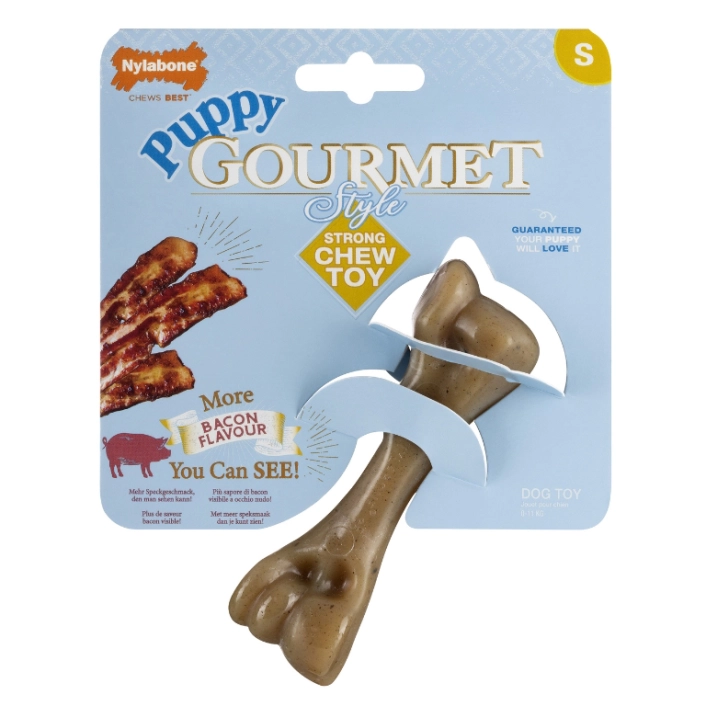 Nylabone Gourmet Puppy Femur Bacon S іграшка для собак - Зображення 2