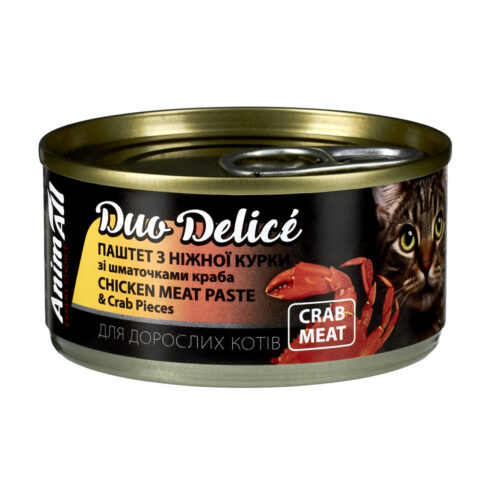 AnimAll Duo Delice Паштет з курки зі шматочками краба