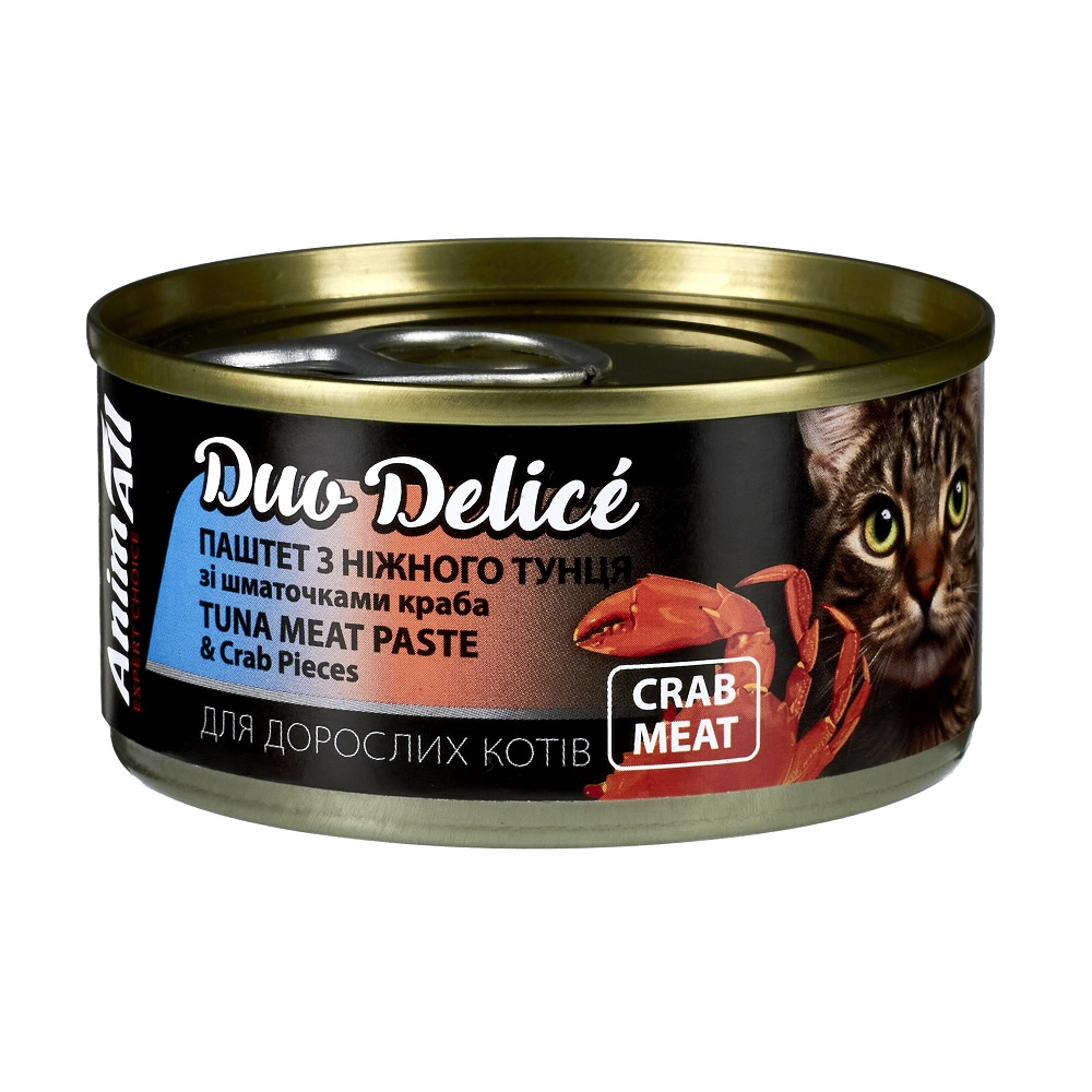 AnimAll Duo Delice Паштет з тунця зі шматочками краба