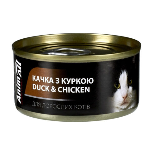 AnimAll консерва з куркою та качкою для котів в желе
