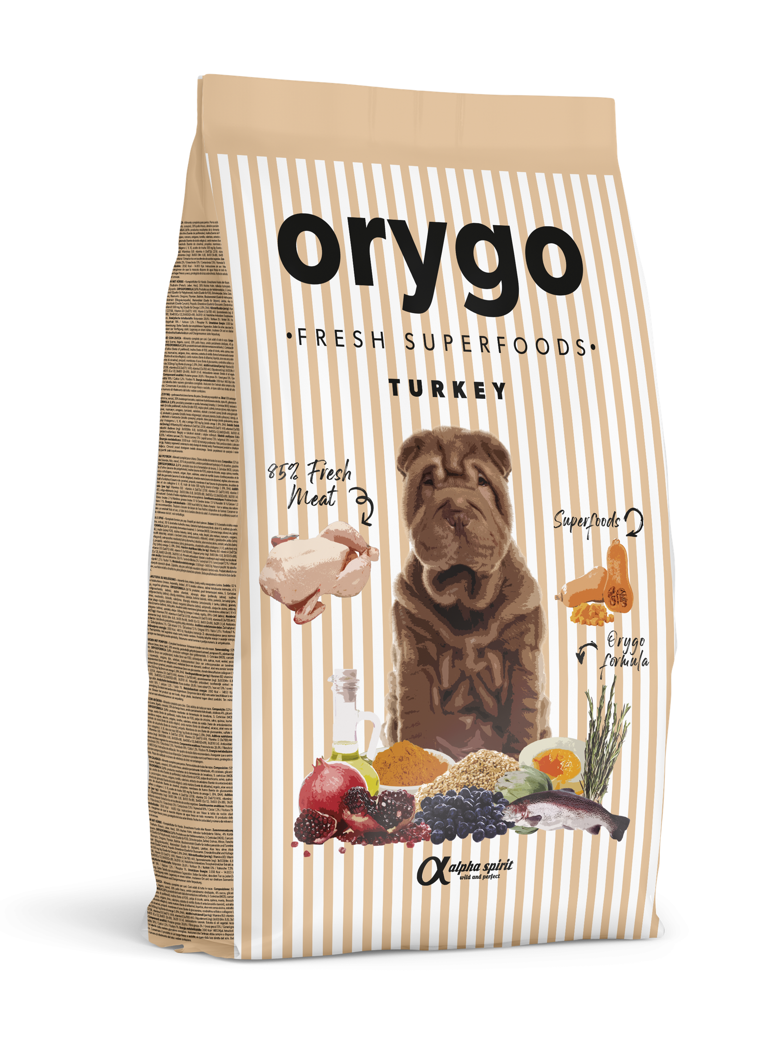 Напіввологий корм Orygo Turkey Dog для собак