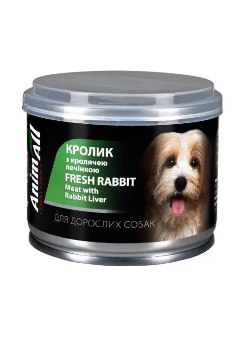 AnimAll Вологий корм для собак з кролем та кролячою печінкою