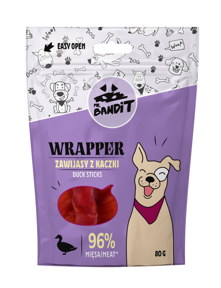 Mr. Bandit Палички обгорнуті качкою для собак