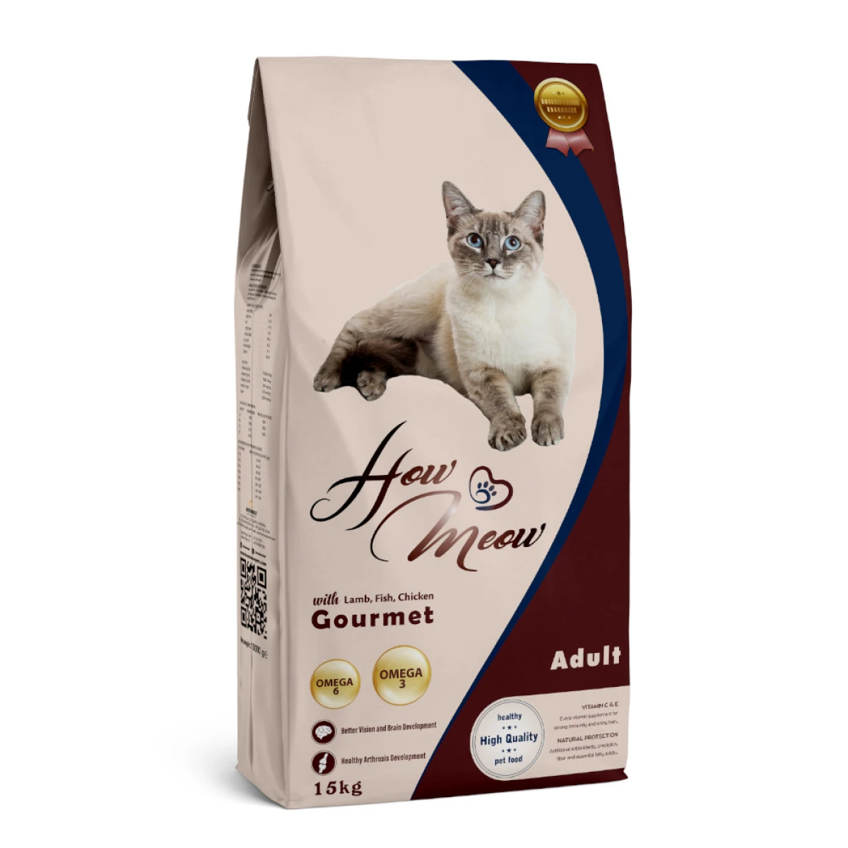 Сухий корм How Meow Adult Cat Gourmet для котів