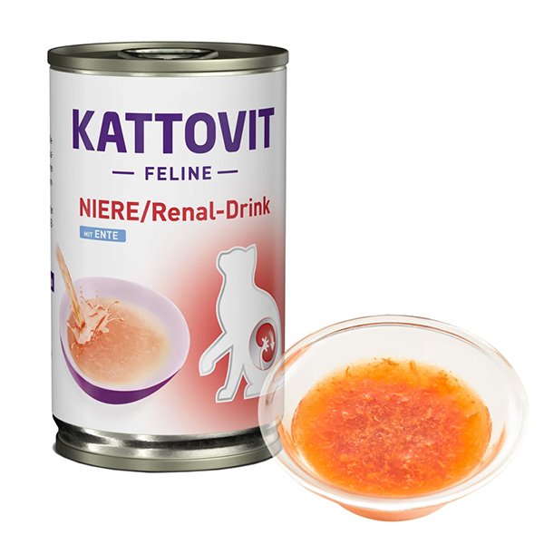 Лікувальний напій Kattovit Veterinary Niere Renal Drink з качкою для котів, 135 мл - Зображення 2