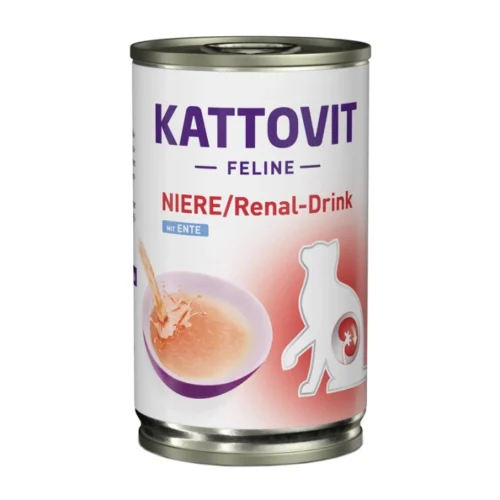 Лікувальний напій Kattovit Veterinary Niere Renal Drink з качкою для котів, 135 мл