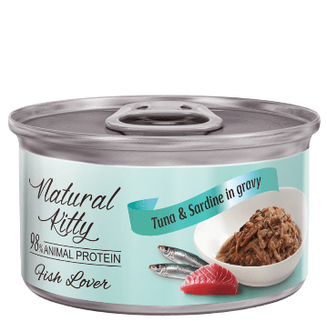 Natural Kitty Meat Lover Series Tuna & Sardine in Gravy