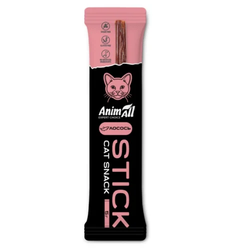 Жувальні ласощі AnimAll Sticks для котів з лососем, 5г