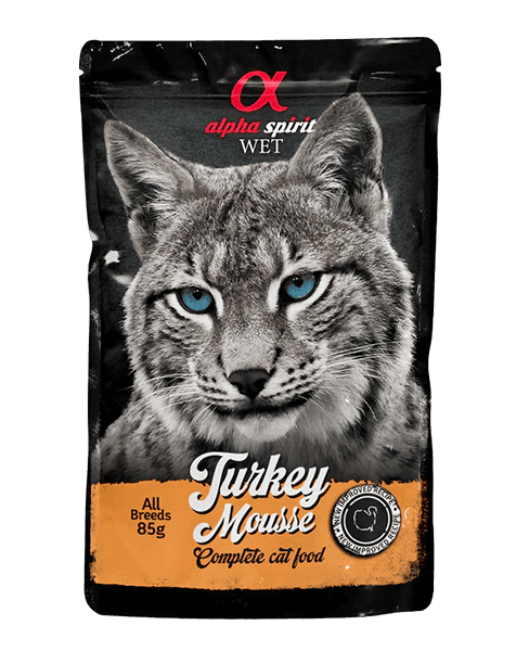 Пауч Alpha Spirit Turkey Mousse Adult Cats мус з індичкою для котів, 85г