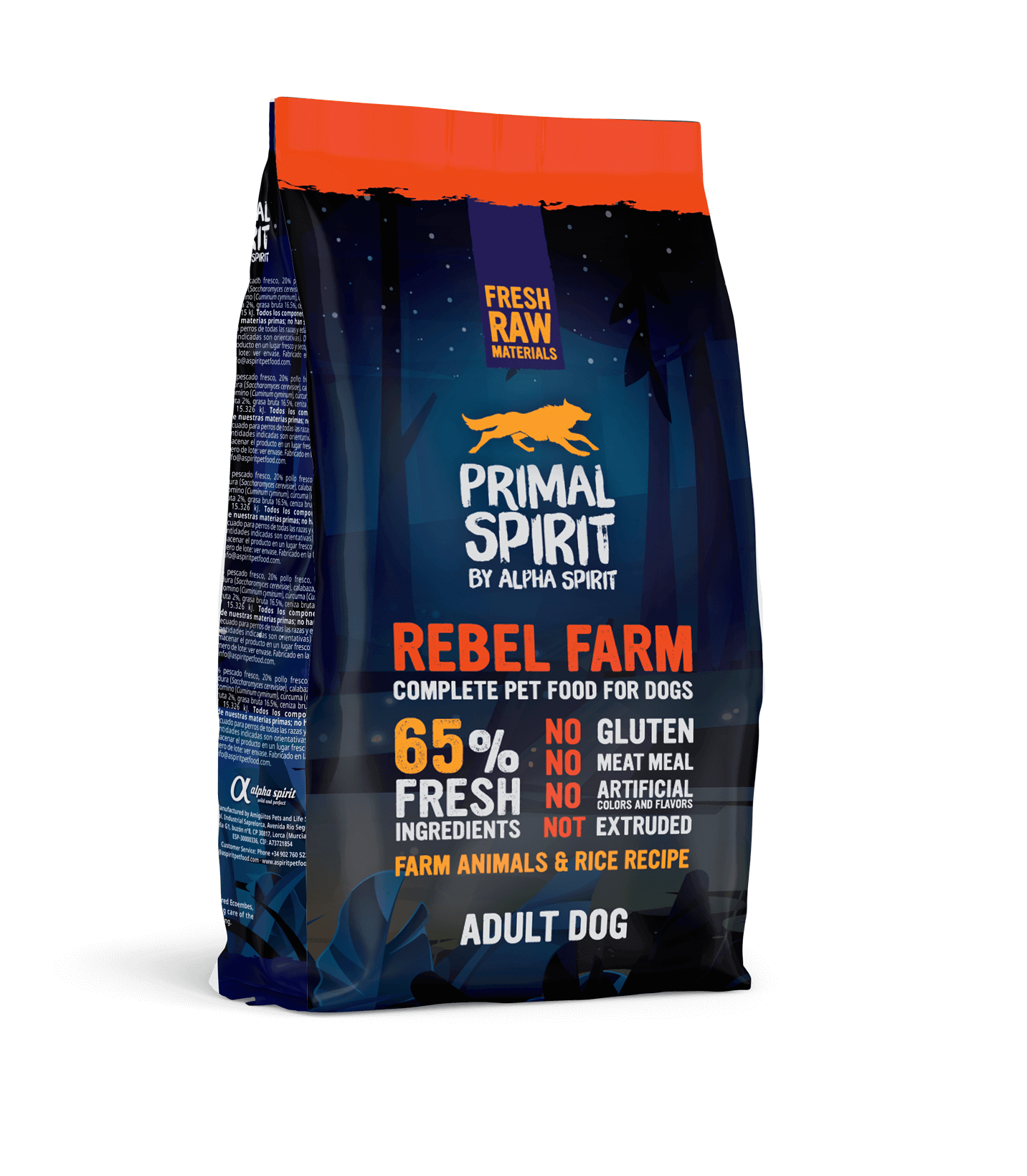 Primal Spirit Dog Rebel Farm з куркою та рибою для собак