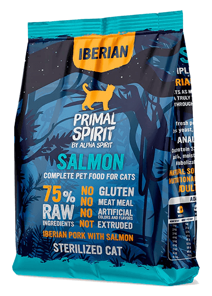 Primal Spirit Iberian Pork with Salmon Sterilised Cat зі свининою та лососем для стерилізованих котів, 1кг