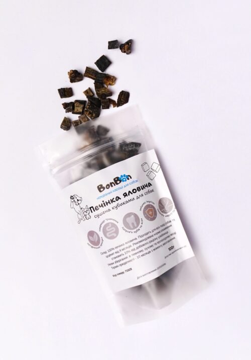 BonBon кубики з печінки яловичої для собак 100г