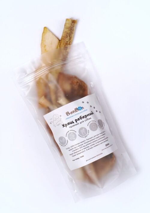 BonBon Реберний хрящ молодого теляти для собак 250г