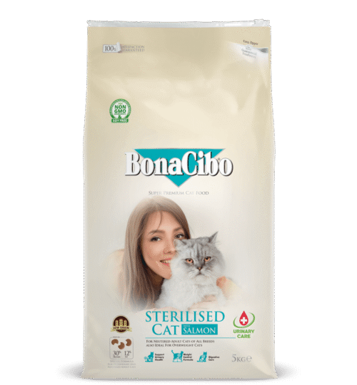 BonaCibo Adult Cat Sterilised Salmon