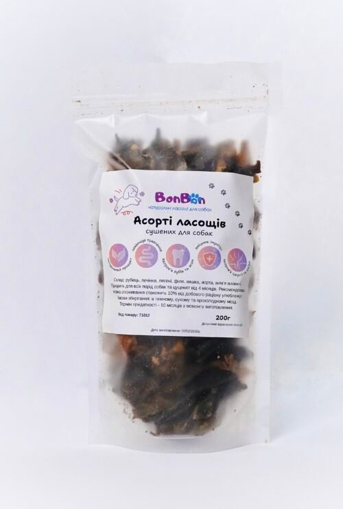 BonBon Асорті сушене для собак 200г