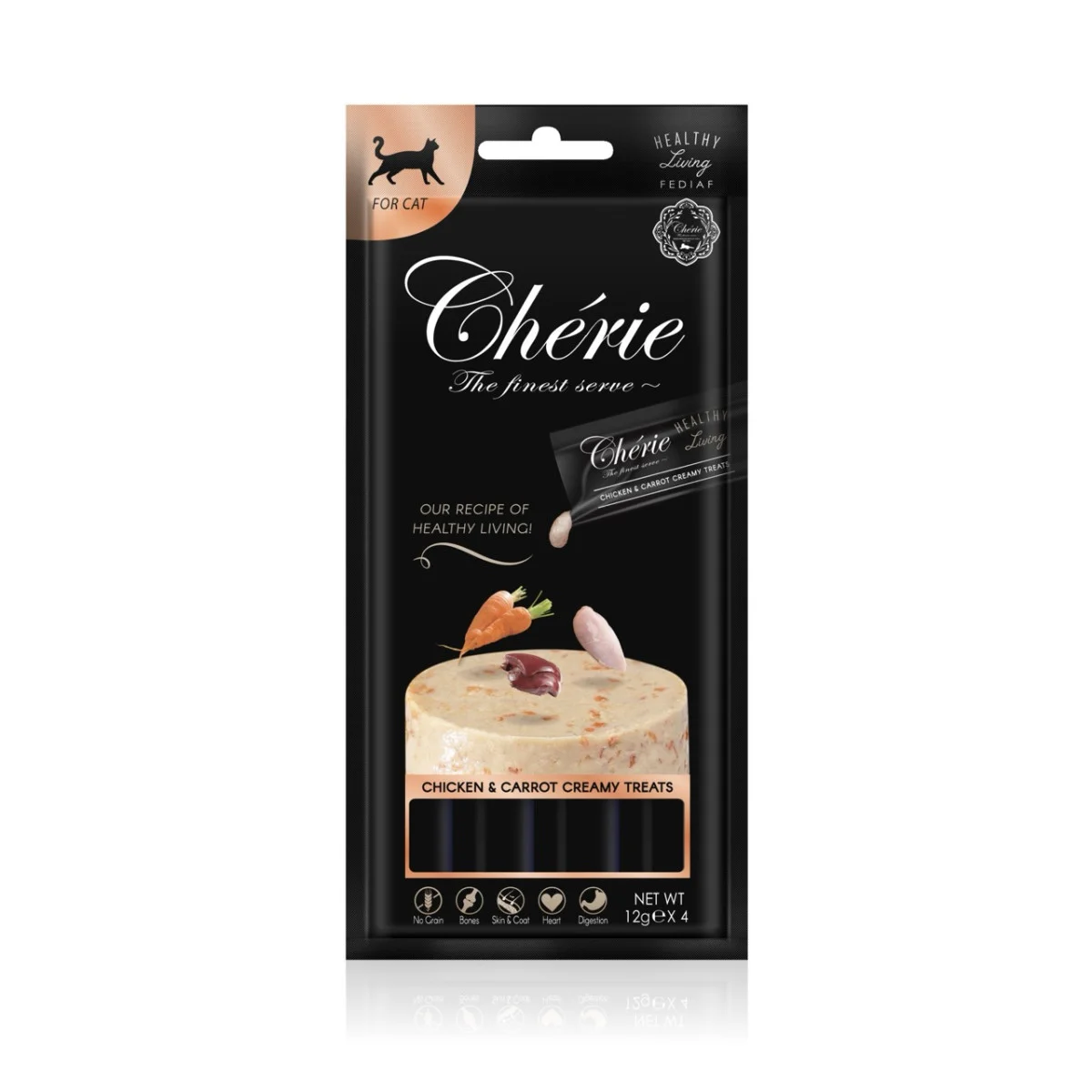 Cherie Cat Healthy Living Creamy Treats Chicken & Carrot
