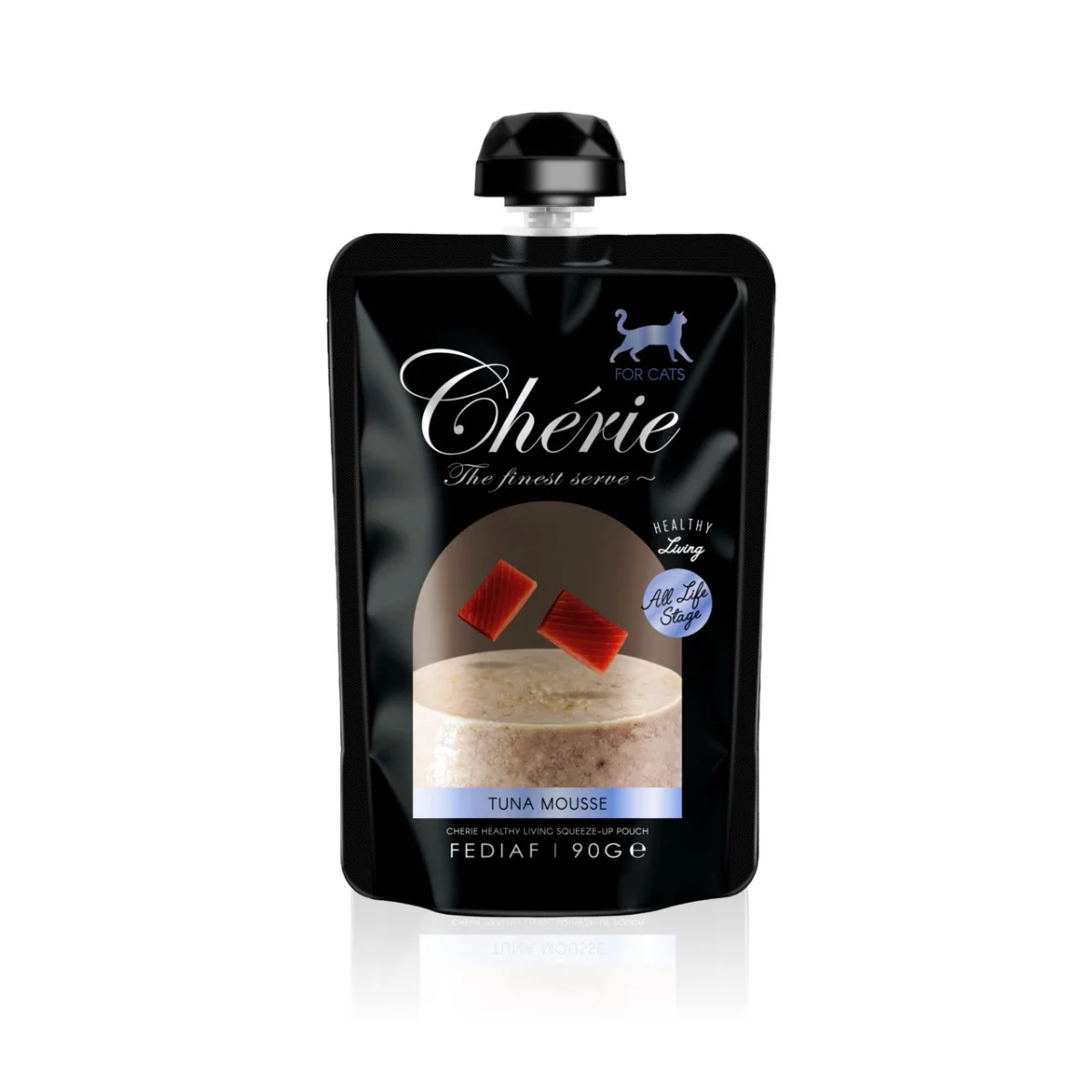 Cherie Squeeze-Up Pouch Tuna Mousse Cat All Life Stage
