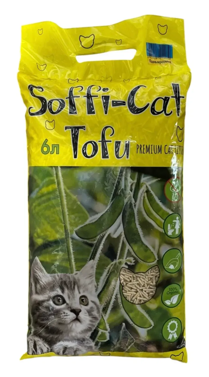 Soffi-Cat Tofu Наповнювач з тофу для котячого туалету, 6л