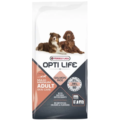Opti Life Adult Skin CareMedium & Max з лососем 12.5кг