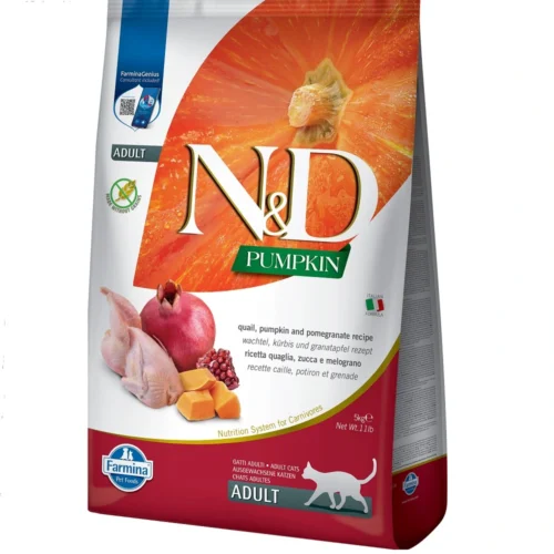 Farmina N&D Pumpkin GF Quail & Pomegranate Adult Cat 5кг